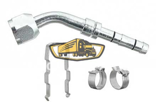 TruckAir Parts 08-6461E - EZ Clip Female O-Ring 45 Degree Fitting Steel