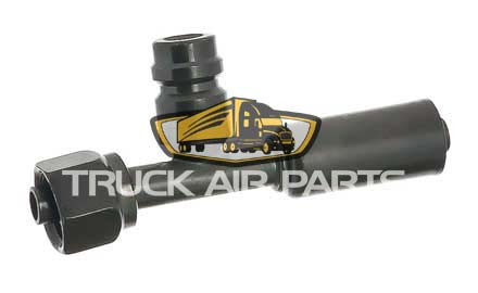 TruckAir Parts 08-6031BR - Air Conditioning Fitting Beadlock With Port, Straight Female O-Ring, Steel