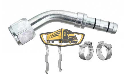 TruckAir Parts 08-6463E - Ez Clip Female O-Ring - 45 Degree Steel Fitting