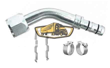 TruckAir Parts 08-6464E - EZ Clip Female O-Ring 45 Degree Fitting