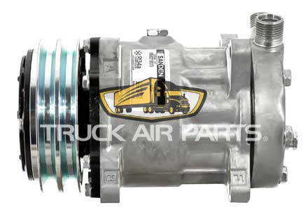 TruckAir Parts 03-1403 - Sanden SD7H15 Standard Compressor, 2 Groove, 125mm, 12V