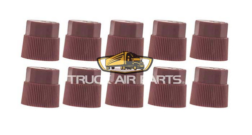 TruckAir Parts 16-3146 - Air Conditioning Service Caps, R134a High, 16mm, J.R.A. Type, Red, 10 Pack