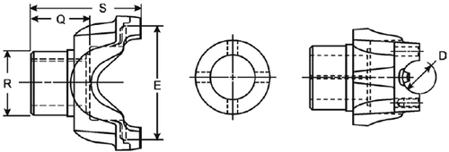 6-4-7301-1 1710 SERIES HALF ROUND END YOKE