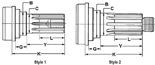 140-53-11 SPL140 SERIES STUB SHAFT