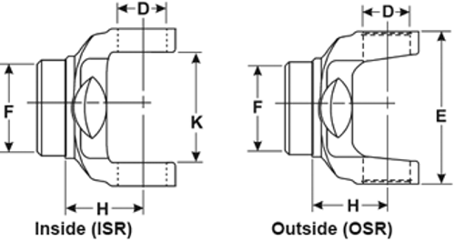 Spicer 2-28-1947 - 1210 Series 2.5"x0.65" Drive Shaft Tube Weld Yoke