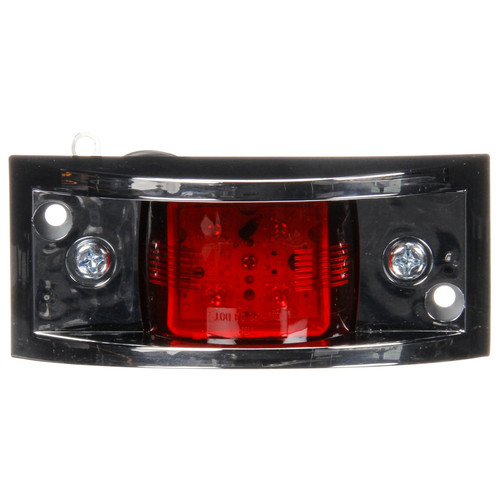 2671 SIGNAL-STAT, LED, RED RECTANGULAR, 4 DIODES, MARKER CLEARANCE LIGHT, P2, CHROME ABS RAIL MOUNT, HARDWIRED, STRIPPED END/RING TERMINAL, 12V