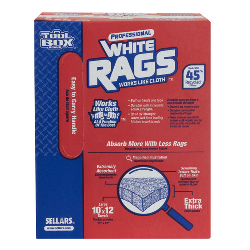 SELLARS White Rags - 200 ct Box