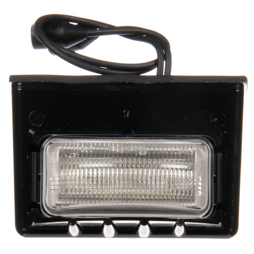 Truck-Lite 15061 - 15 Series LED 3-Diode License Plate Light Kit, Rectangular, Black Bracket Mount, Diamond Shell, Hardwired Female PL-10, 12V