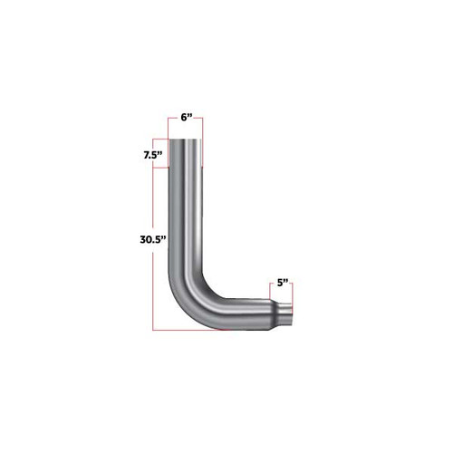 TEL-65 6" - 5" DIAMETER REDUCED 90° EXHAUST ELBOW