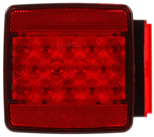 5055D SIGNAL-STAT, LED, RED/CLEAR ACRYLIC LENS, RH, COMBO BOX LIGHT, 2 STUD , HARDWIRED, STRIPPED END, 12V, DISPLAY