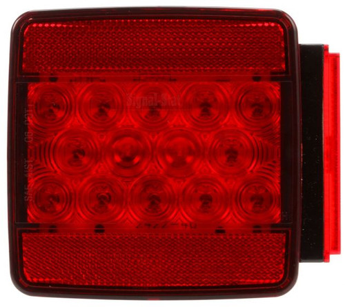 Truck-Lite 5055D - Signal-Stat LED Red/Clear Acrylic Lens Right Hand Combo Box Light, 2 Stud, Hardwired, Stripped End, 12V, Display