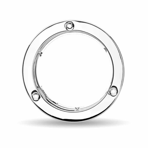 Trux TBEZ-4LR - 4" Round Security Lock Ring Bezel - Chrome ABS Plastic