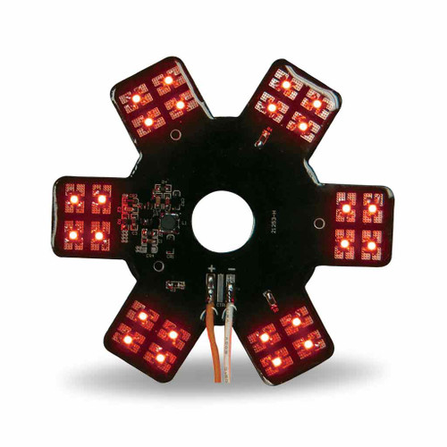 TLED-X3R 5" RED AUXILIARY STAR LED LIGHT FOR 13" & 15" DONALDSON/VORTOX AIR CLEANERS - 24 DIODES