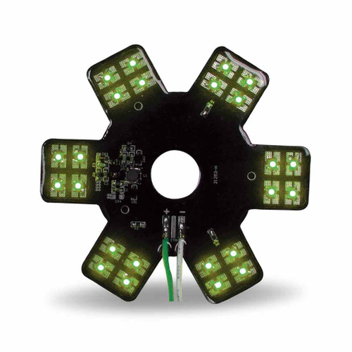 TLED-X3G 5" GREEN AUXILIARY STAR LED LIGHT FOR 13" & 15" DONALDSON/VORTOX AIR CLEANERS - 24 DIODES