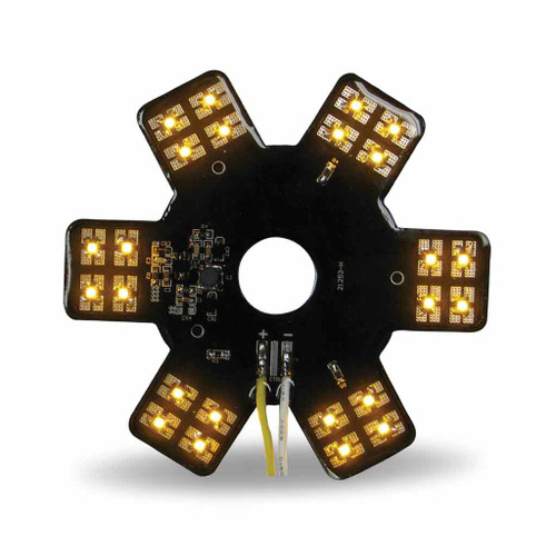 TLED-X3A 5" AMBER AUXILIARY STAR LED LIGHT FOR 13" & 15" DONALDSON/VORTOX AIR CLEANERS - 24 DIODES