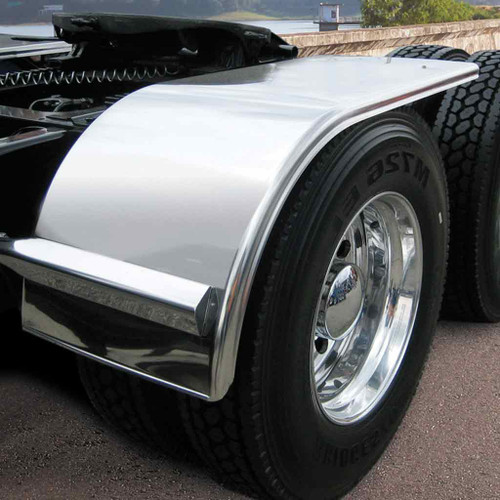 TFEN-H59 60" STAINLESS STEEL HALF FENDERS WITH ROLLED EDGE (14 GAUGE)