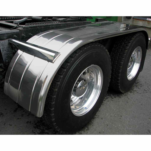 TFEN-F17 120" STAINLESS STEEL 3 RIBBED FULL FENDERS WITH ROLLED EDGE (16 GAUGE)