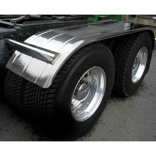 TFEN-F15 108" STAINLESS STEEL 3 RIBBED FULL FENDERS WITH ROLLED EDGE (16 GAUGE)