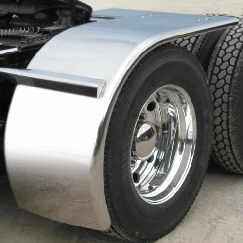 TFEN-H11 80" STAINLESS STEEL ROLLIN'LO LONG HALF FENDER WITH ROLLED EDGE (16 GAUGE)
