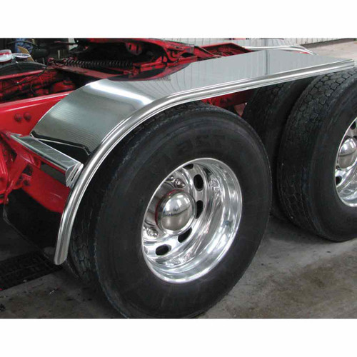 TFEN-H14 80" STAINLESS STEEL HALF FENDERS WITH ROLLED EDGE & FLANGE (16 GAUGE)