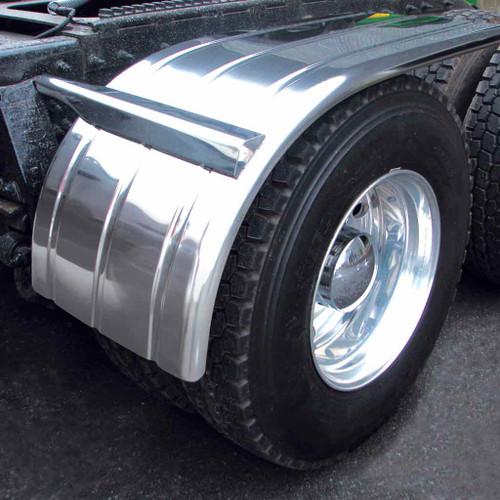 TFEN-H29 66" STAINLESS STEEL 3 RIBBED HALF FENDERS WITH ROLLED EDGE (16 GAUGE)