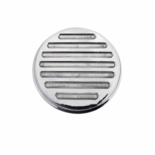 Trux TLED-F4CR - 4" Clear Red Stop, Turn & Tail Round Flatline LED Light - 49 Diodes