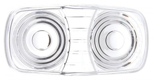 9007W SIGNAL-STAT, OVAL, CLEAR, ACRYLIC, REPLACEMENT LENS FOR M/C LIGHTS (1201, 1203, 1204, 1211, 1213, 1215, 1216, 1253), SNAP-FIT
