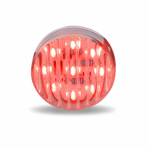 TLED-2TR 2" CLEAR RED MARKER ROUND LED LIGHT - 9 DIODES