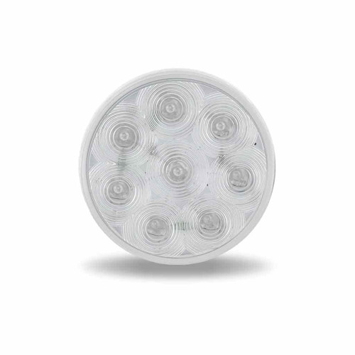 TLED-48CR 4" CLEAR RED STOP, TURN & TAIL ROUND LED LIGHT - 8 DIODES