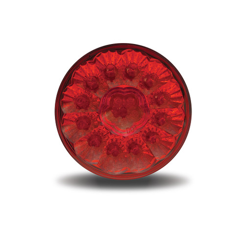TLED-417R 4" RED STOP, TURN & TAIL ROUND SUPER DIODE LED LIGHT - 17 DIODES
