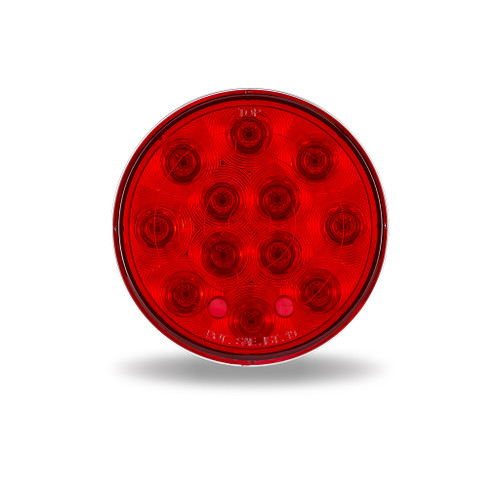 TLED-412HR 4" RED STOP, TURN & TAIL ROUND LED LIGHT WITH HEATED LENS - 12 DIODES