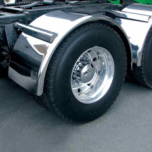 TFEN-S12 80" STAINLESS STEEL SINGLE AXLE FENDERS WITH ROLLED EDGE (14 GAUGE)