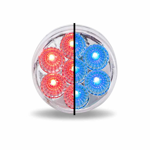 TLED-2XRB 2" RED MARKER TO BLUE AUXILIARY ROUND LED LIGHT - 7 DIODES