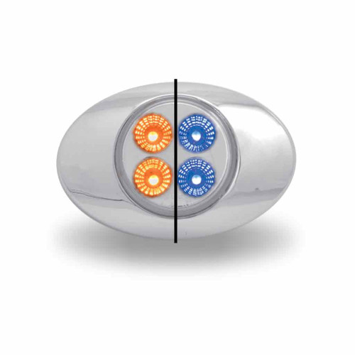 Trux TLED-G2XAB - Amber Marker to Blue Auxiliary Gen. 2 LED Light - 4 Diodes
