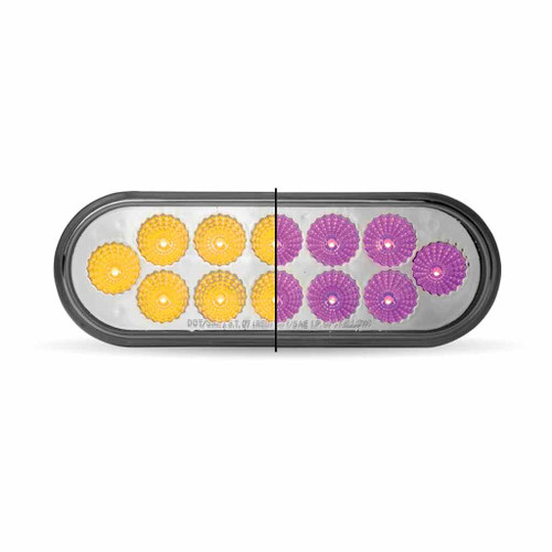 TLED-OXAP AMBER TURN & MARKER TO PURPLE AUXILIARY OVAL LED LIGHT - 12 DIODES