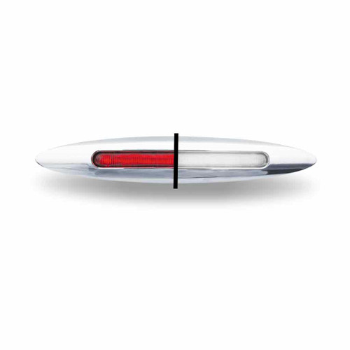 Trux TLED-FX76 - 6" Red Marker to White Auxiliary Slim Flatline LED Light - 9 Diodes