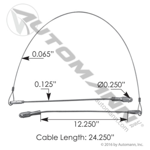 HLK2177 IH NAVISTAR HOOD CABLE 24.25