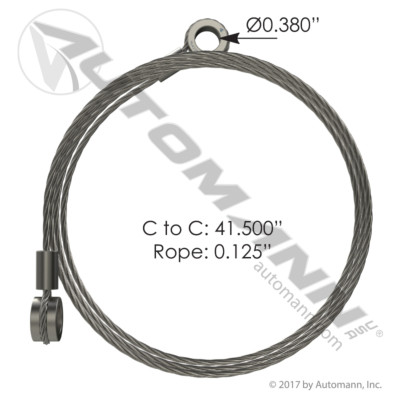 HLK2215 PETERBILT HOOD CABLE 41.9