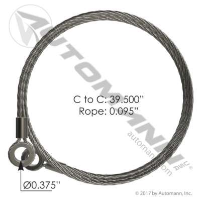 HLK2217 PETERBILT HOOD CABLE 39.5"