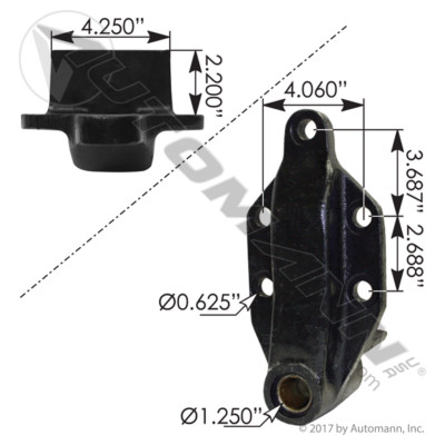 AUTOMANN M1312 Peterbilt Spring Hanger LH