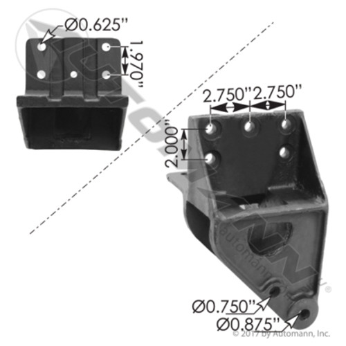 M1596 FREIGHTLINER REAR HANGER RH