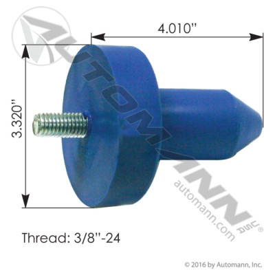 M17527UB MACK HOOD PIN POLY BLUE 3/8"