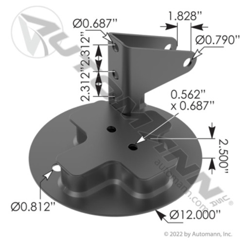 MHT1019 HENDRICKSON RH AIR SPRING PLATE