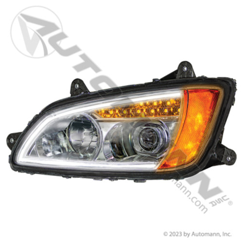 564.59049KC KENWORTH LH HEADLAMP W/ LIGHTBAR