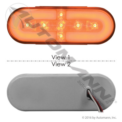 571.LD61A31 6" OVAL AMBER GLO ZEON HALO