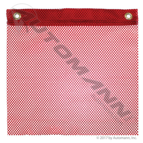 571.SF1802G 18"X18" RED MESH FLAG W/ GROMMETS