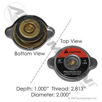 572.2026 PETERBILT RADIATOR CAP 15 LB
