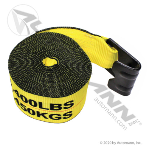 573.D427FH 4"X27' FLAT HOOK WINCH STRAP