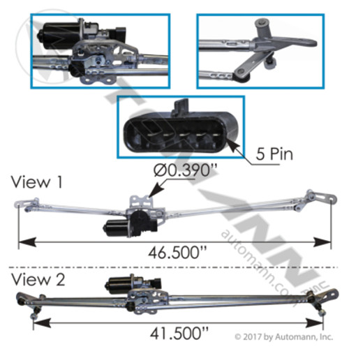 577.46959K WIPER MOTOR AND LINKAGE