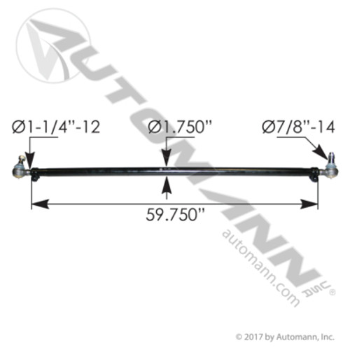 463.DS9801 MERITOR CROSS TUBE ASSEMBLY